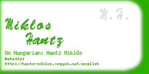 miklos hantz business card