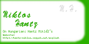 miklos hantz business card